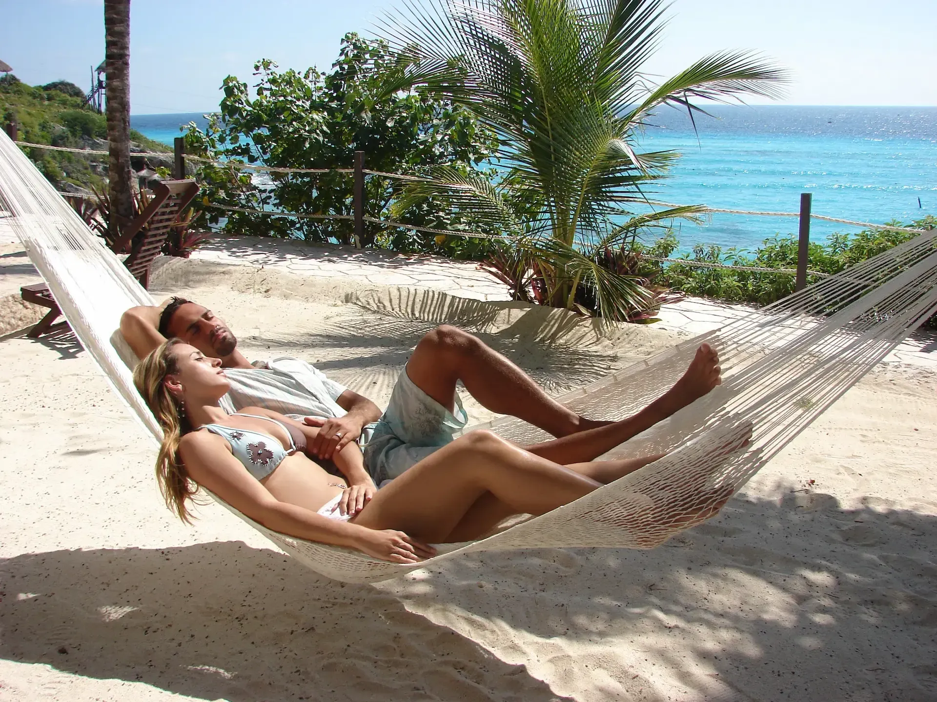 Hamacas en Parque Garrafón, Isla Mujeres