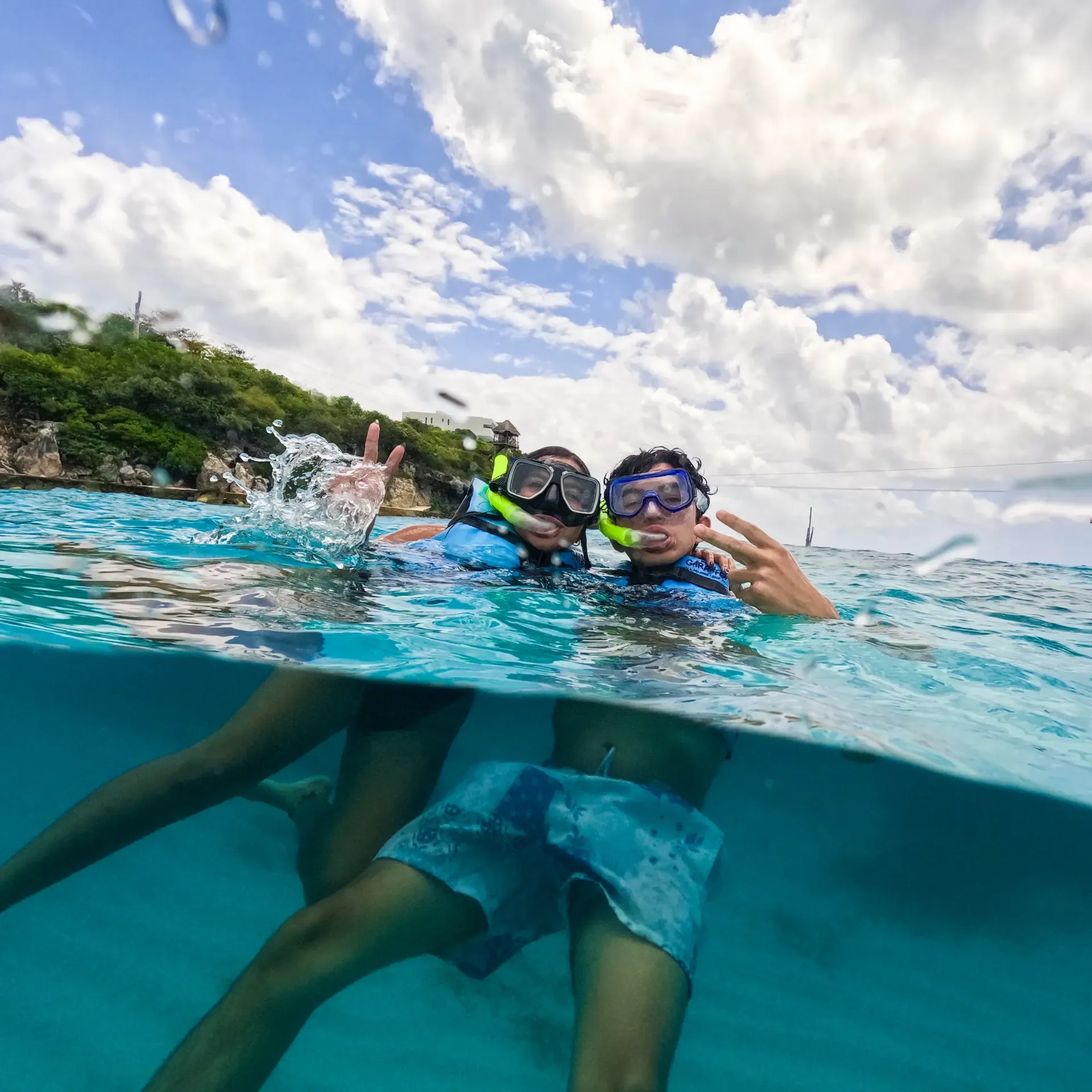 Actividad acuática en Parque Garrafón, Isla Mujeres